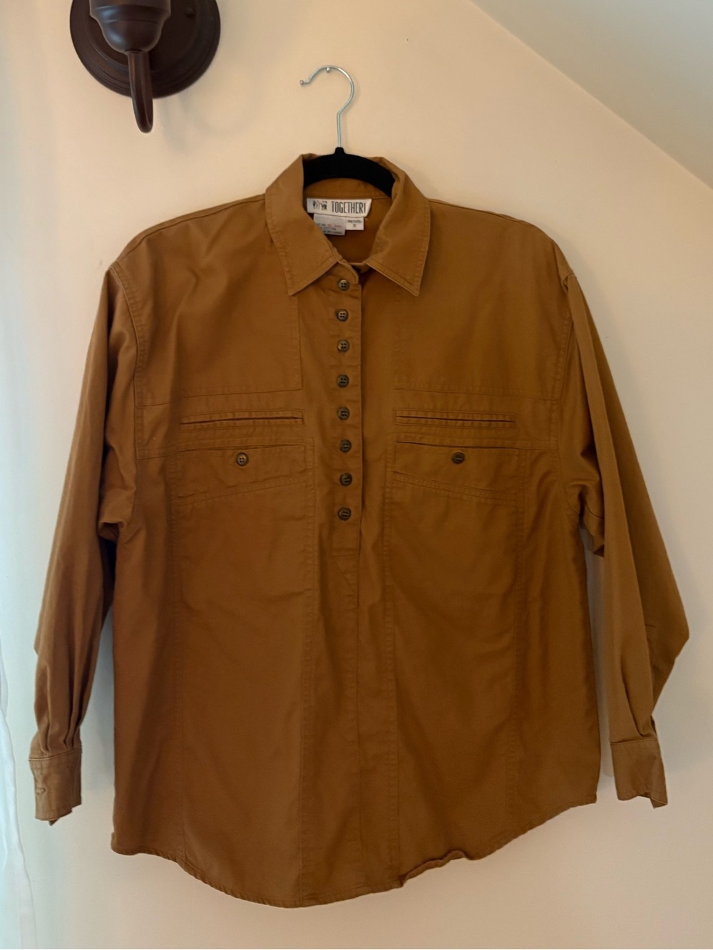 Together! Vintage Tan Button-Down Shirt